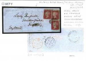 GB CRIMEAN WAR Cover 1854 *W.H.Russell* Early NEWS WRITER 1d Red Reading M71