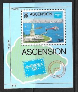 ASCENSION SGMS406 1986 AMERIPEX 86 MNH