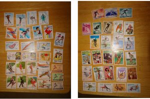 Sports & Olympic stamps, 350 all different worldwide collection. see scans