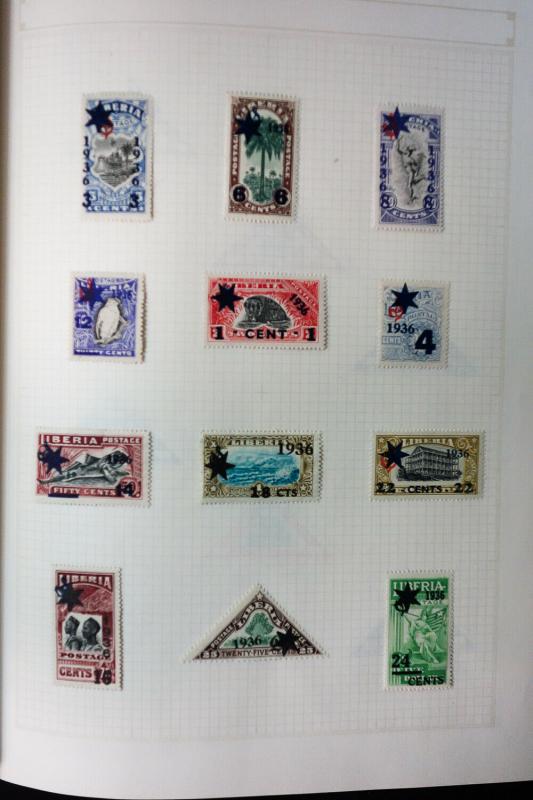 Liberia Lot 1800s to 1970s Popular Stamp Issue Collection