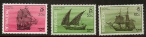 BERMUDA SG615/7 1990 SURCHARGE SET MNH