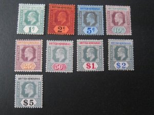 British Honduras 1904 Sc 62-71 KEVII set MH