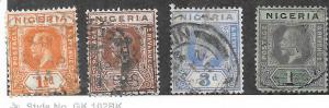 Nigeria #20,23,26,29 GeorgeV  (U) CV$3.85