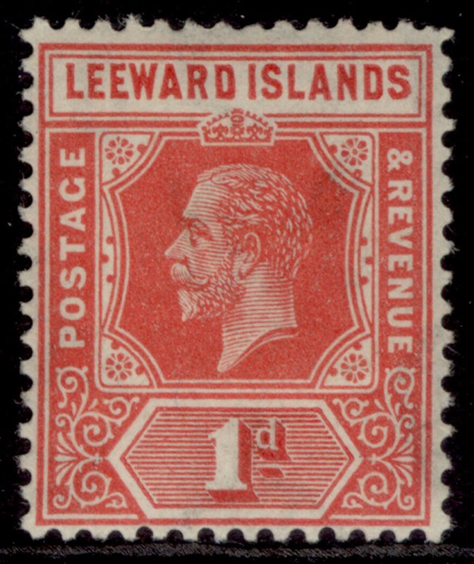 LEEWARD ISLANDS GV SG83, 1d bright scarlet, LH MINT. Cat £45. 