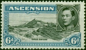 Ascension 1944 6d Black & Blue SG43b P.13 Fine LMM