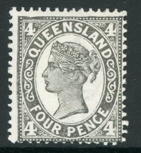 Queensland  1909 4p Grey Black Die 2 SG 294a Mint D422 ⭐⭐⭐⭐⭐⭐