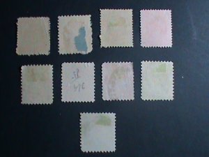 ​CUBA-1917-SC#264//279- 9 OVER 100 YEARS OLD CUBA FAMOUS PERSONS USED STAMPS