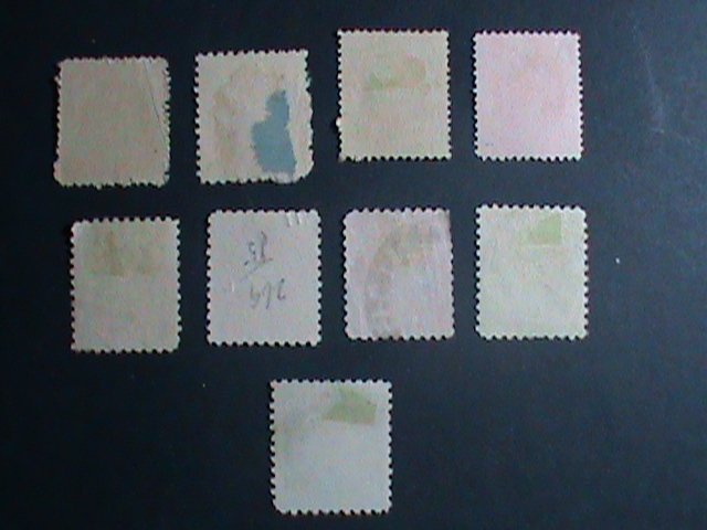 ​CUBA-1917-SC#264//279- 9 OVER 100 YEARS OLD CUBA FAMOUS PERSONS USED STAMPS