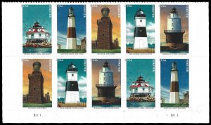 PCBstamps   US #5621/5625 PB $5.50(10x{55c})Mid-Atlantic Lighthouses, MNH, (2c)