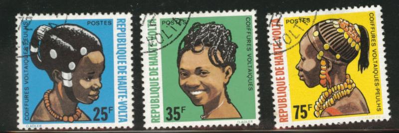 Burkina Faso Upper Volta Scott 272-274 Hair style set 1972