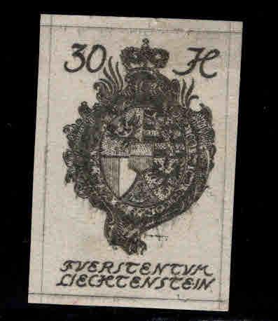 LIECHTENSTEIN Scott 23  MH* imperforate from 1920 set