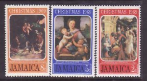 Jamaica-Sc#292-4- id7-unused NH set-Christmas-Paintings-1969-