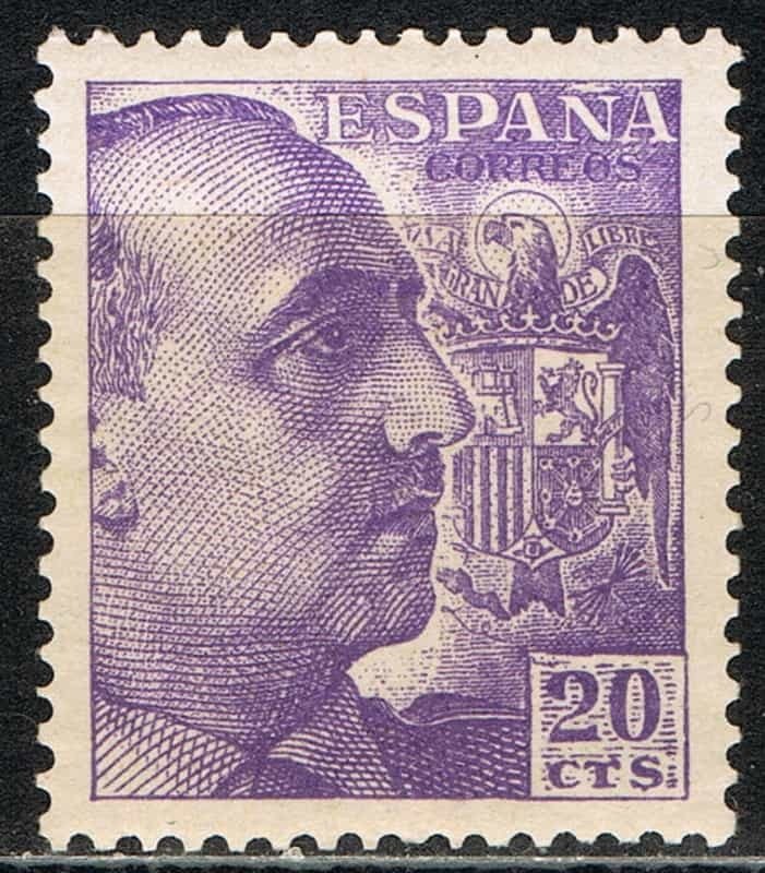 [ES1047] España 1949. General Franco, 20 c. violeta (MNH)