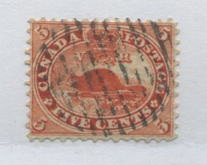 Canada 1859 5 cents VF used