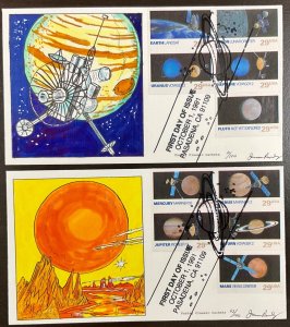 2568-2577 Paslay cachet  Lot of 2 Space Exploration FDCs 1991 #10 of 100
