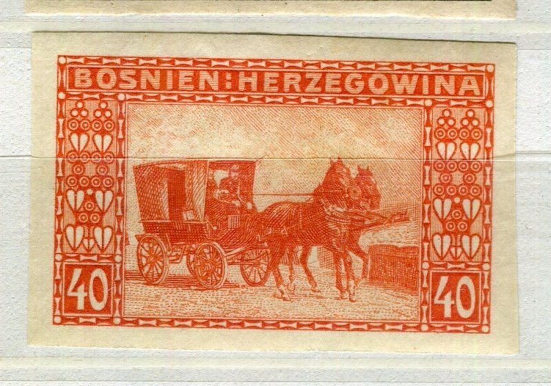 BOSNIA; 1906 early Pictorial issue IMPERF VARIETY MINT MNH Unmounted 40h. value