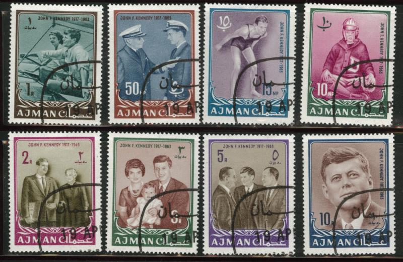Ajman Scott 19-26 JFK 1964 used CTO set CV $5.25