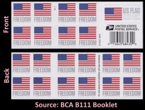 US 5791a Old Glory Freedom F booklet 20 BCA B111 MNH 2023