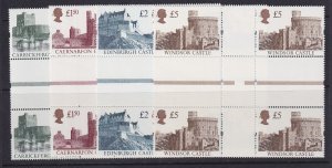 Great Britain, Scott 1448 Footnote (SG 1614 Footnote), MNH center gutter blocks