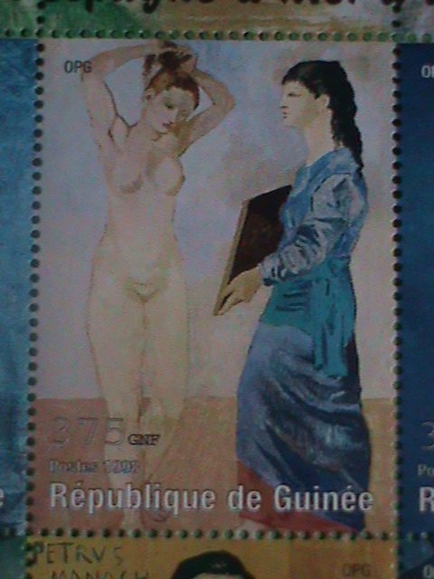 1998-GUINEA STAMP-25TH ANNIV: PABLO PICASSO PAINTING- MINT-NH FULL STAMP SHEET