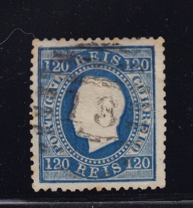 Portugal Scott # 46 VF used light cancel nice color cv $ 63 ! see pic !