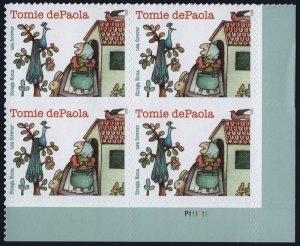 SC#5797 (Forever) Tomie dePaola Plate Block: LR #P111111 (2023) SA