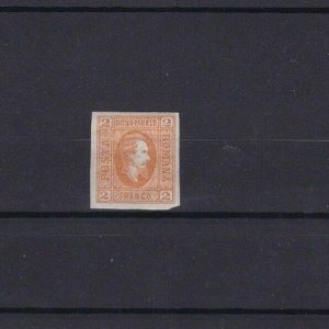 ROMANIA 1865 2p MOUNTED MINT  IMPERF STAMP CAT £75 R3945