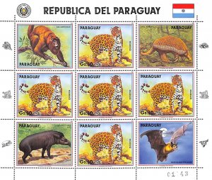 Paraguay 1990, Animals m/s, MNH