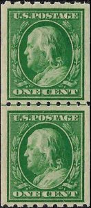 390 Mint,OG,NH... Line Pair... SCV $72.50