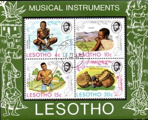 Lesotho - 1975 Basotho Musical Instruments MS Used SG MS277