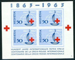 Switzerland 1948 Red Cross Imperf Souvenir Sheet Scott #428 MNH P583 ⭐⭐⭐⭐⭐ 