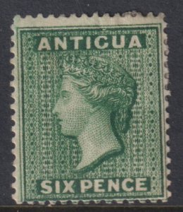 1882-87 Antigua QV Queen Victoria Six pence MMHH Watermark 2 Sc# 19 CV $77.50