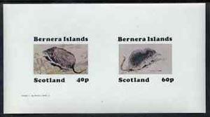 Bernera 1982 Shrews imperf set of 2 (40p Water Shrew &...