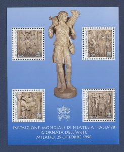 VATICAN - Scott 1087 - MNH  S/S - ITALIA'98 Stamp Exhibition - 1998