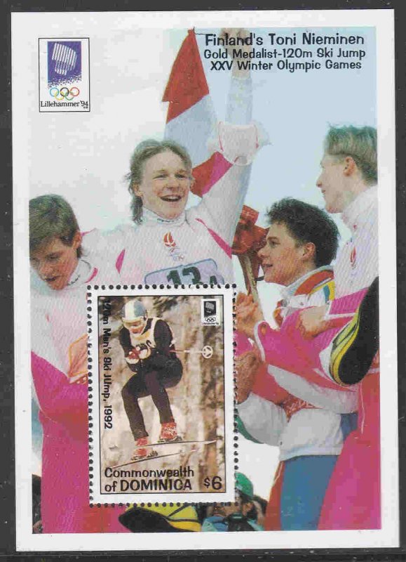 Dominica #1597 s/sheet F-VF Mint NH ** Lillehammer Winter Olympics, ski jump