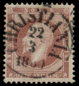 NORWAY #5 (5) 8sk Oscar, used w/full Christiania cancel, VF