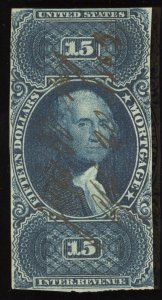 US Scott R97a Used $15 blue Mortgage Revenue With APS Cert  Lot AR061 bhmstamps