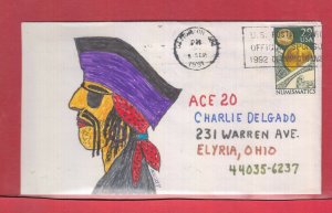 Local Post Pirate hand drawn coloured ACE US cover