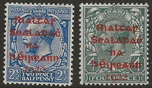 Ireland 9-10 1922  two values fine mint  - hinged