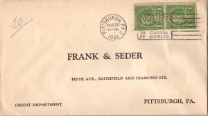 United States 1922 Fourth Bureaus 1c Franklin Coil Pair Fourth Bureau 1932 Ph...