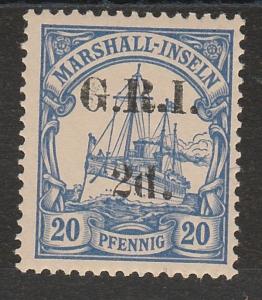 GRI MARSHALL ISLANDS 1914 YACHT 2D ON 20PF 5MM SPACING 