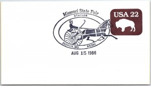 US SPECIAL EVENT POSTMARK COVER MISSOURI STATE FAIR AT SEDALIA 1986