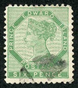 Prince Edward Islands SG17 6d Yellow-green Used Clear Profile