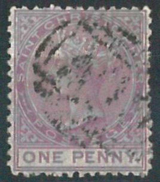 70573 -  Saint CHRISTOPHER  - STAMPS: Stanley Gibbons #  2 Nice watermark - USED