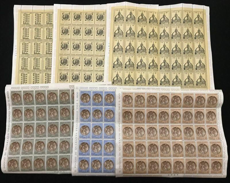 VATICAN 1960s/70s Blocks Sheets Expo Religion MNH (Appx 700+ Stamps)KR704