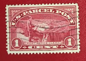 1913 US Sc Q1 used 1c Post office clerk CV$1.60 Lot 1973