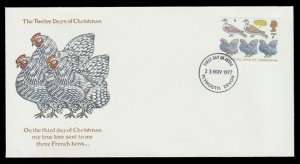 GREAT BRITAIN 1977 SCOTT # 821. THE TWELVE DAYS OF CHRISTMAS SERIES. # A