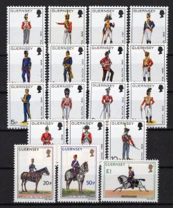 ZAYIX Guernsey 95-110 MNH Military Uniforms Horses Militia 101623SM76