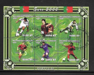 Mozambique #1421 CTO 2000 Soccer Champion Souvenir Sheet (12337) (Stock Photo)