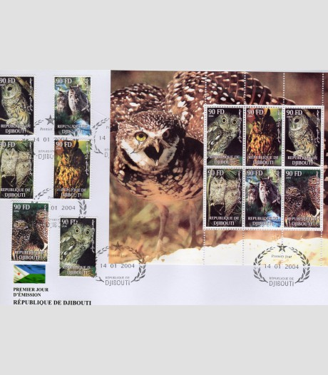 Birds of Prey Set + Sheet Perforated in official FDC